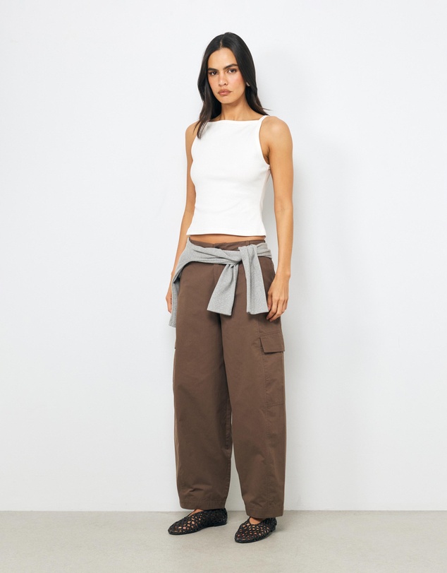 AERE - Organic Cotton Cargo Barrel Pants