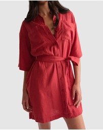 Decjuba - D-Luxe Linen Blend Short Dress