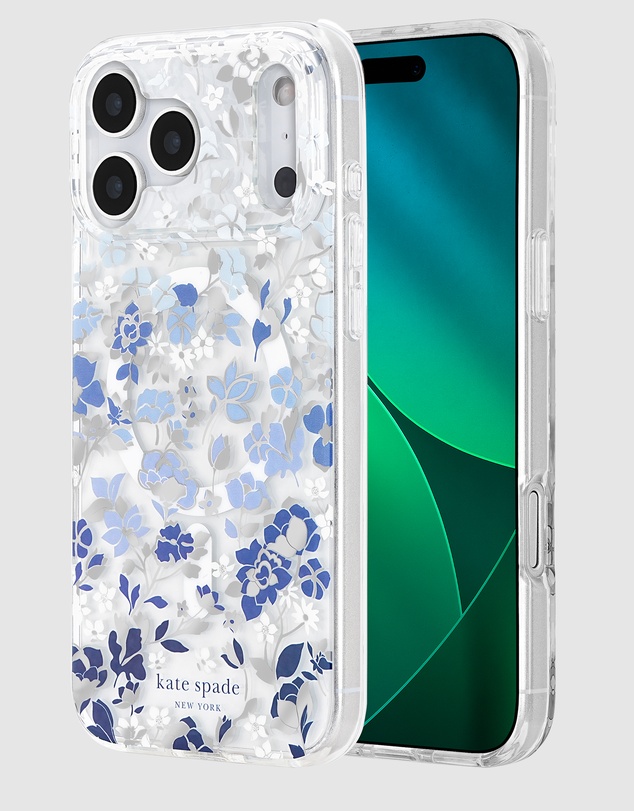 Kate Spade - Kate Spade Flowerbed Blue MagSafe Case for iPhone 17 Pro Max
