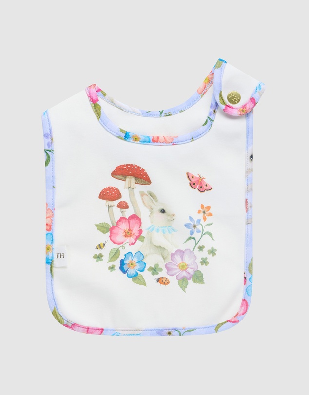 Fleur Harris - 'Bunny Forest' Dandy Duo Bibs in Cornflower