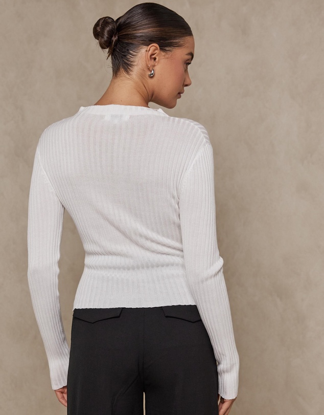 AERE - High Neck Ribbed Knit