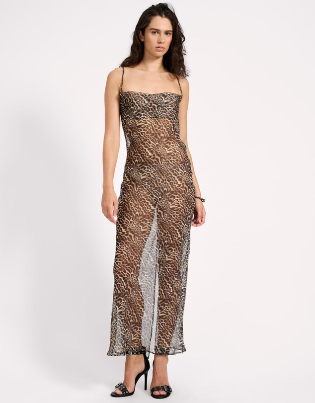ONE TEASPOON - Jagger Maxi Slip Dress - Leopard Print