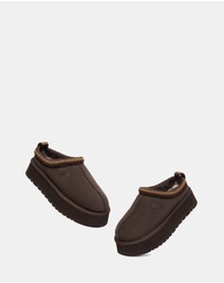 EVERAU - Australian Shepherd Ugg Tay Platform Cow Suede Upper House Shoes