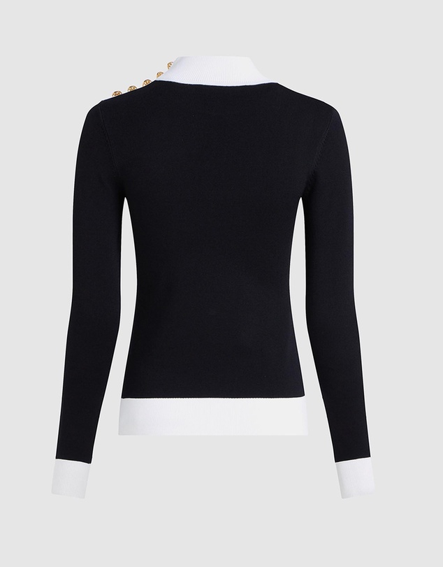 Karl Lagerfeld - Button Detail Neck Knitwear