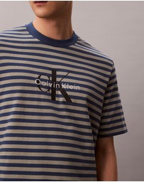 Calvin Klein Jeans - Monogram Logo Stripe Relaxed T-Shirt