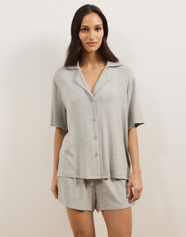 Atmos&Here - Darcey Soft Ribbed Short Sleeve Pyjama Set