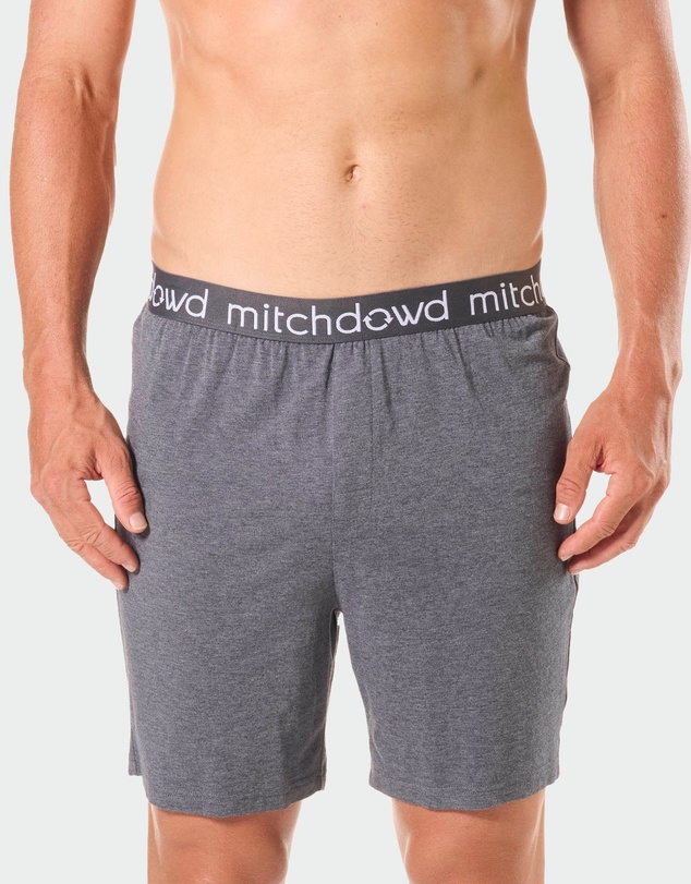 Mitch Dowd - Mitchdowd Mens Soft Bamboo Knit Sleep Short - Grey Marle