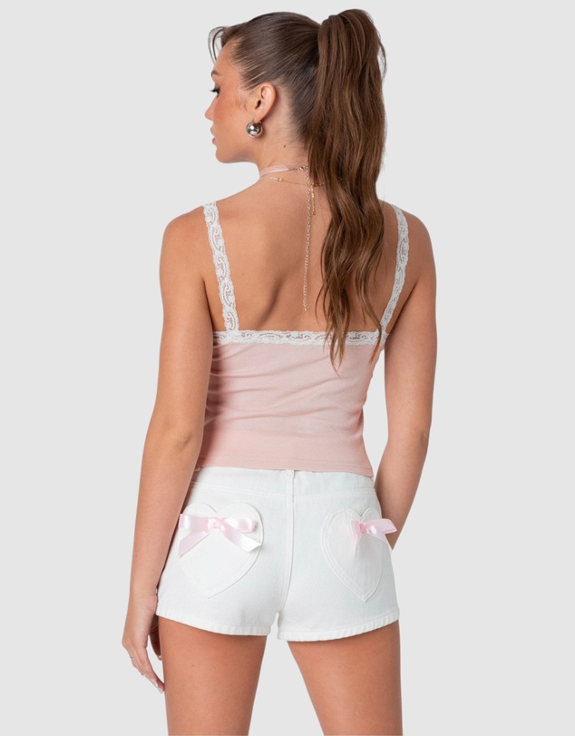 EDIKTED - Amilia lace trim tank top