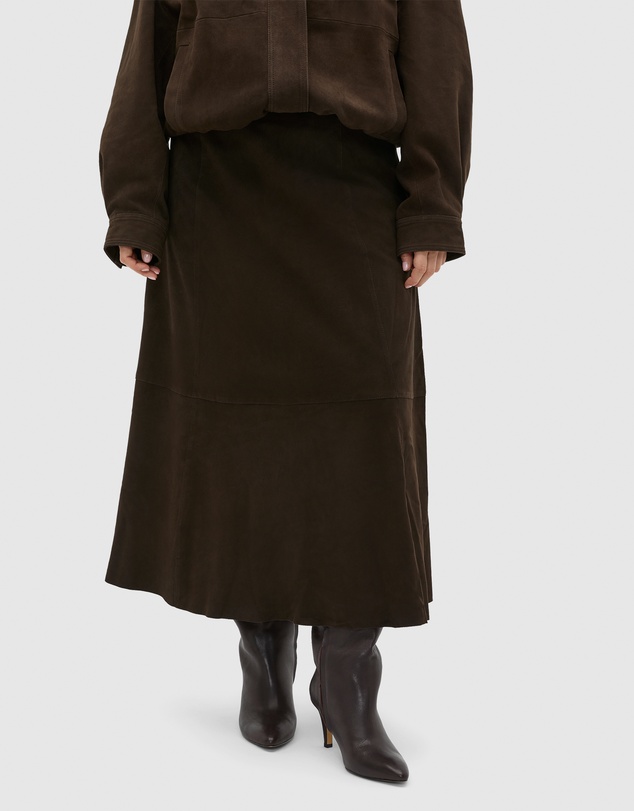 Seed Heritage - Suede Midi A Line Skirt