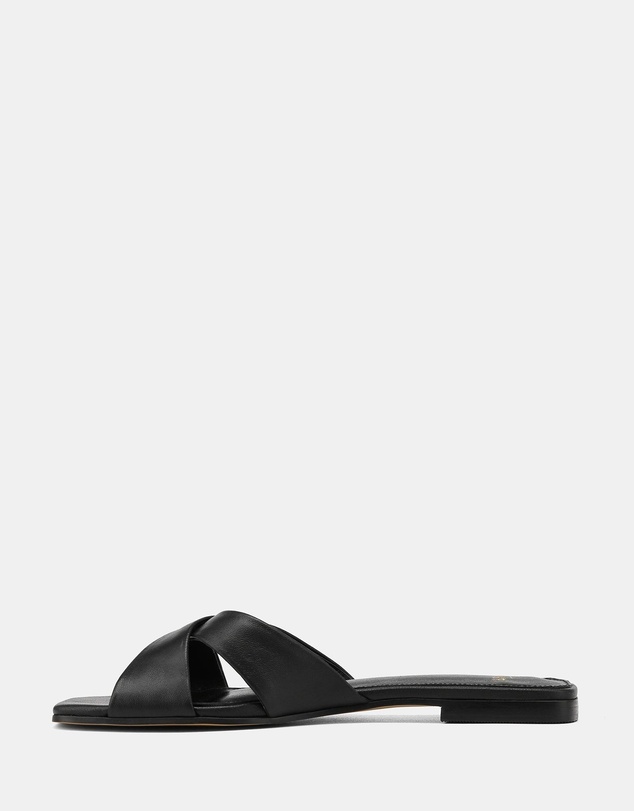 Wittner - Emery Flat Sandals Black Leather