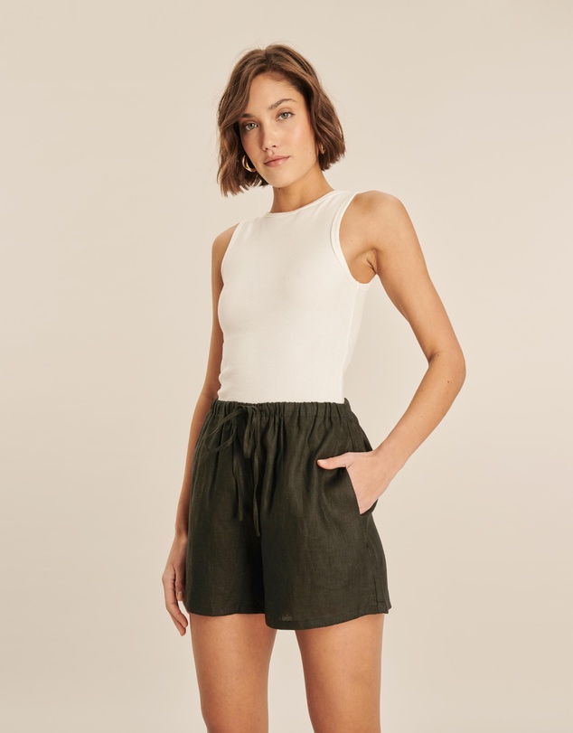 AERE - Bronte Linen Shorts