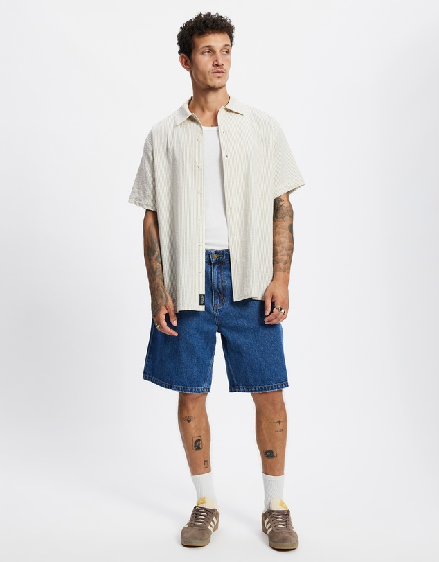 Thrills - Mid Slacker Relaxed Long Denim Shorts