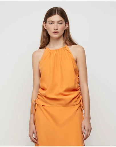 FRIEND of AUDREY - Andree Cupro Ruched Top