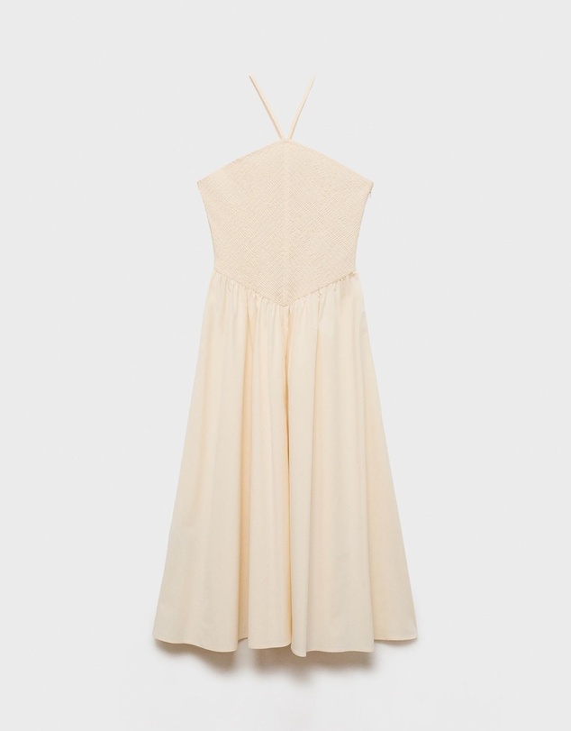 M.N.G - Fede Combined Halter-Neck Dress
