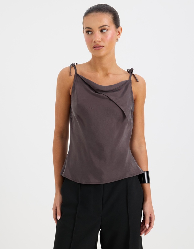 Calli - Belle Cupro Asymmetrical Fold Top