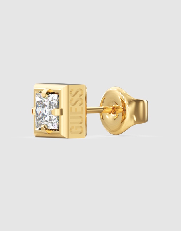 GUESS - GUESS Mens Gold-Tone 6mm Supremo Squared Studs