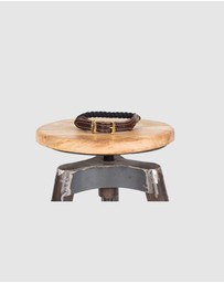 Mog & Bone - Rope & Leather Dog Collar- Black