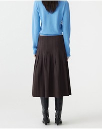 Bassike - Crushed Cotton Pleated Skirt
