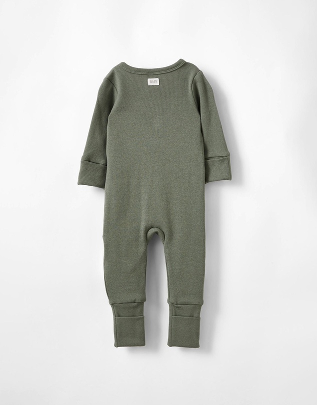 Cotton On Kids - Growie Long Sleeve Rib Romper