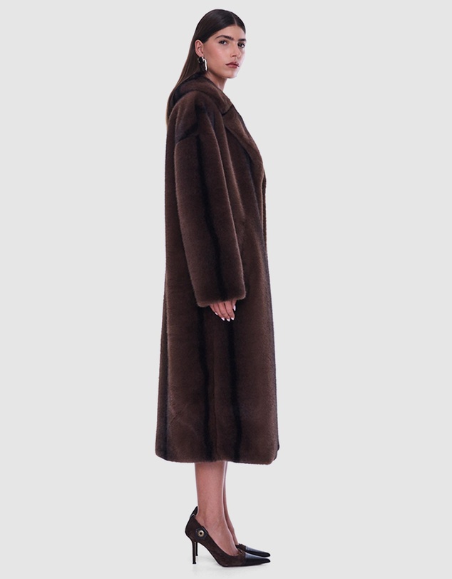 ENA PELLY - Nova Longline Faux Fur Jacket