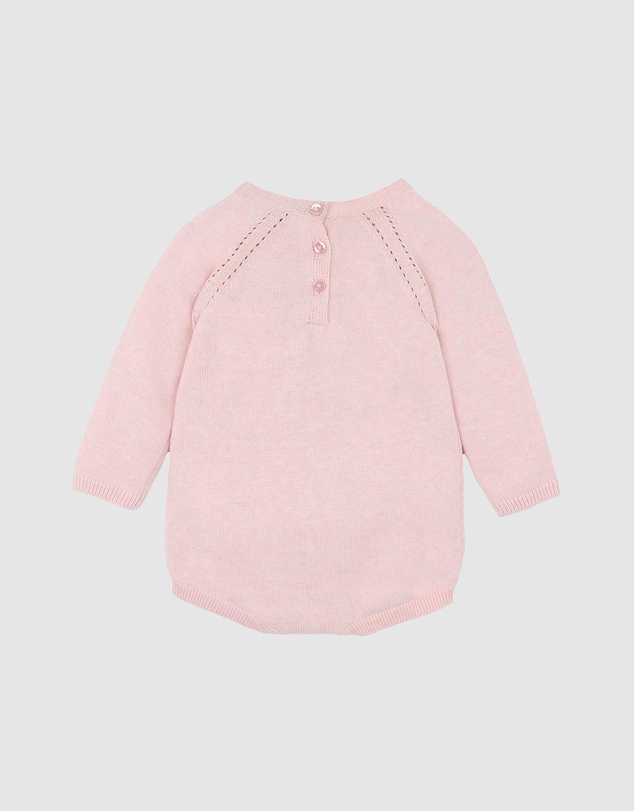 Bebe by Minihaha - Winnie Organic Hand Emb Knit Romper - Babies