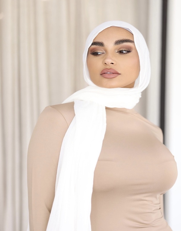 Mod Squad - Luxe Rayon Hijab Frayed Edge - VANILLA 4