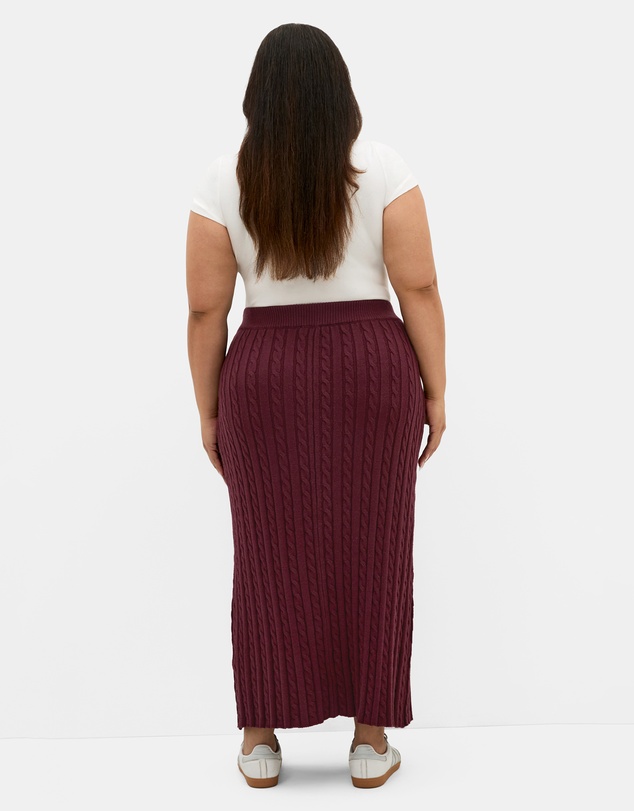 City Chic - Kenia Cable Knit Skirt