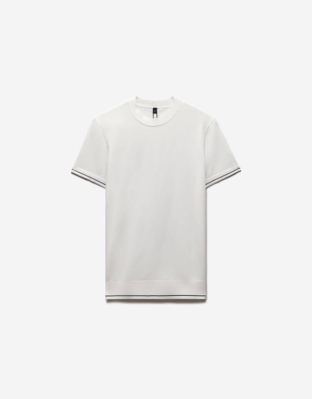 Calibre - Stripe Cuff Tech T-shirt Ivory