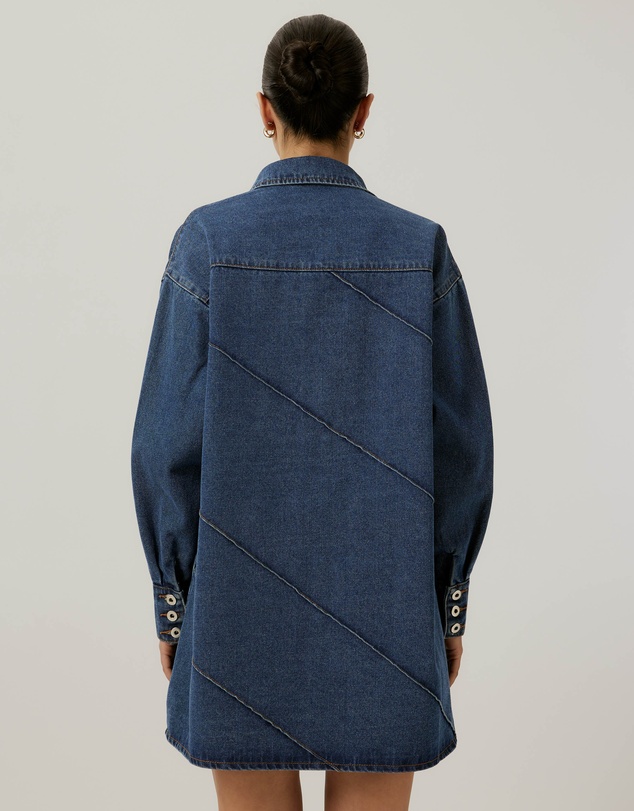Calli - Stitch Denim Dress