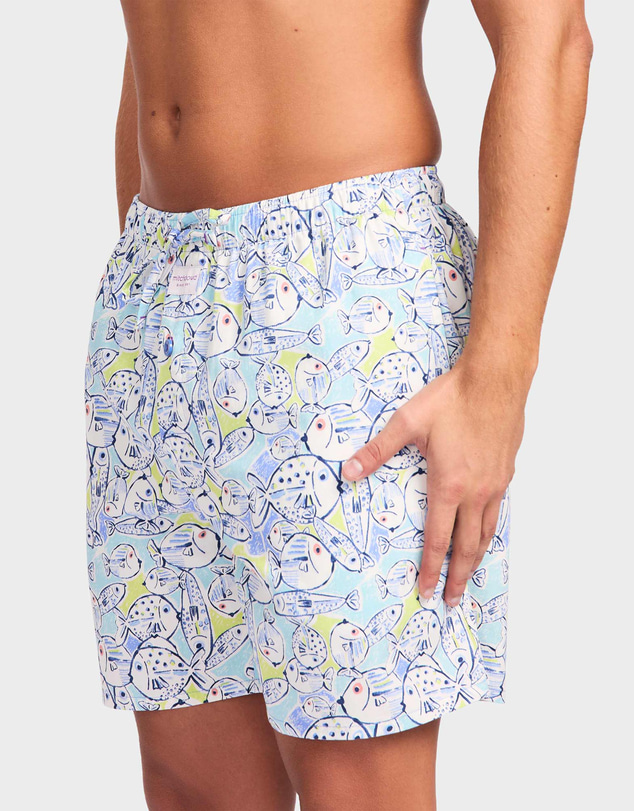 Mitch Dowd - Mitchdowd Fishies Cotton Sleep Shorts
