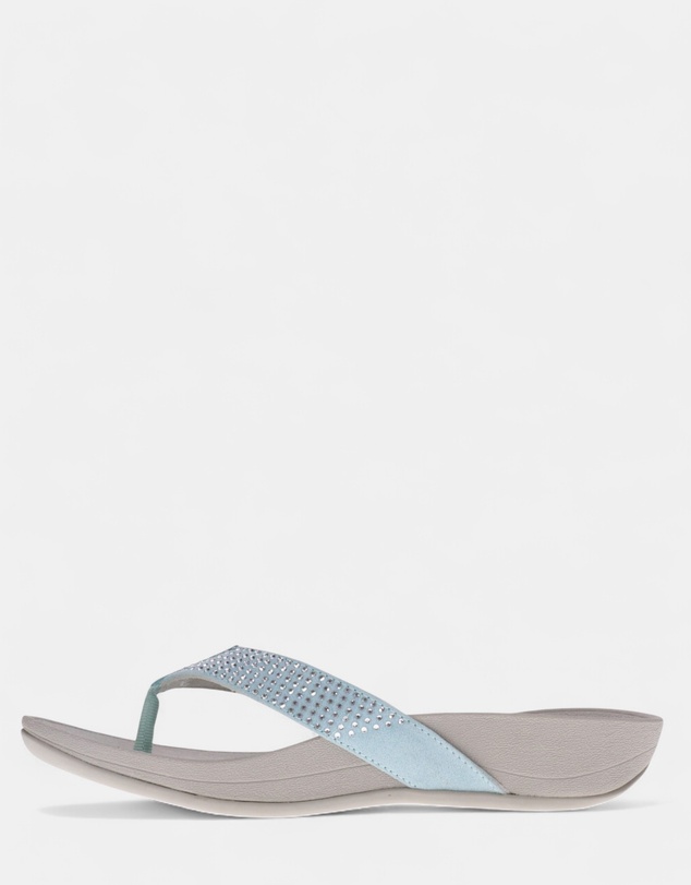 Mia Vita - Allora Toe Post Sandal - Jade Rhinestone