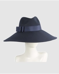 Max Alexander - Wide Brim Navy Winter Hat