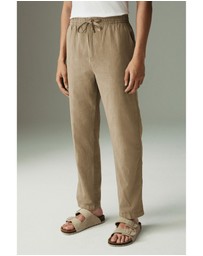 NEXT - Linen Cotton Elasticated Drawstring Trousers Regular Fit