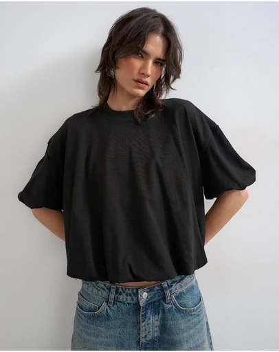 TOPSHOP - Mandy Bubble Hem Tee Jrs