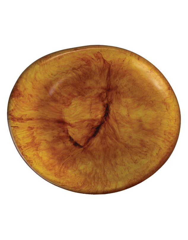Urban Attitude - Urban Attitude SHAY Extra Large Bowl Height 6cm lowest 12cm highest by Width 52.5cm x 60cm - Burnt Amber