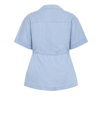 City Chic - Plus size Mikayla Denim Shirt - light wash