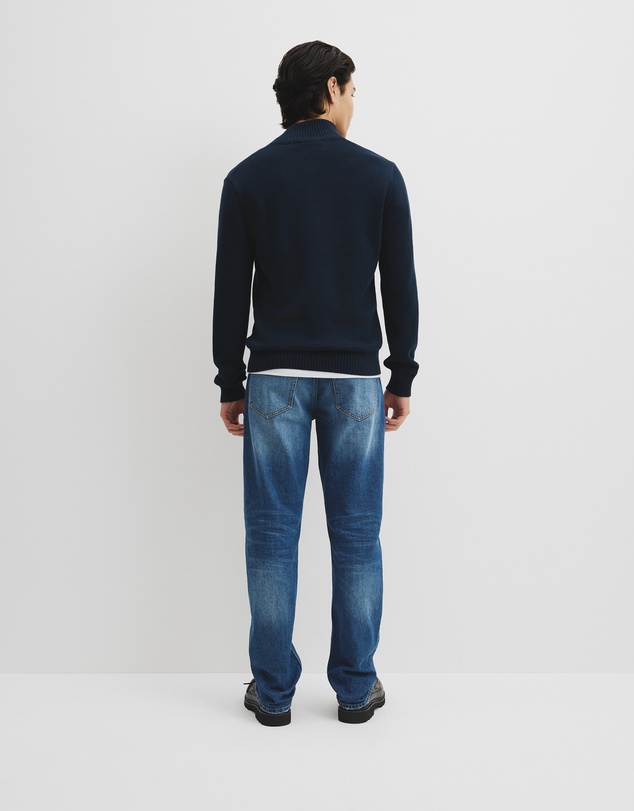 Country Road - Australian Good Earth Cotton Half Zip Knit