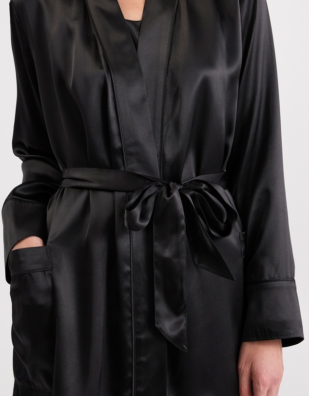 David Lawrence - Cannes Short Silk Sleep Robe
