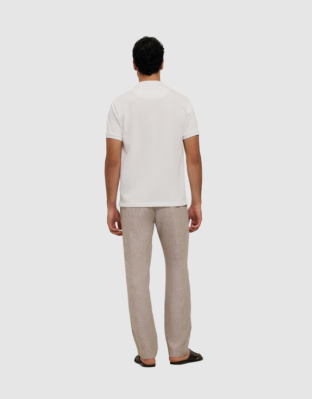 Trenery - Pique Monogram Short Sleeve Polo