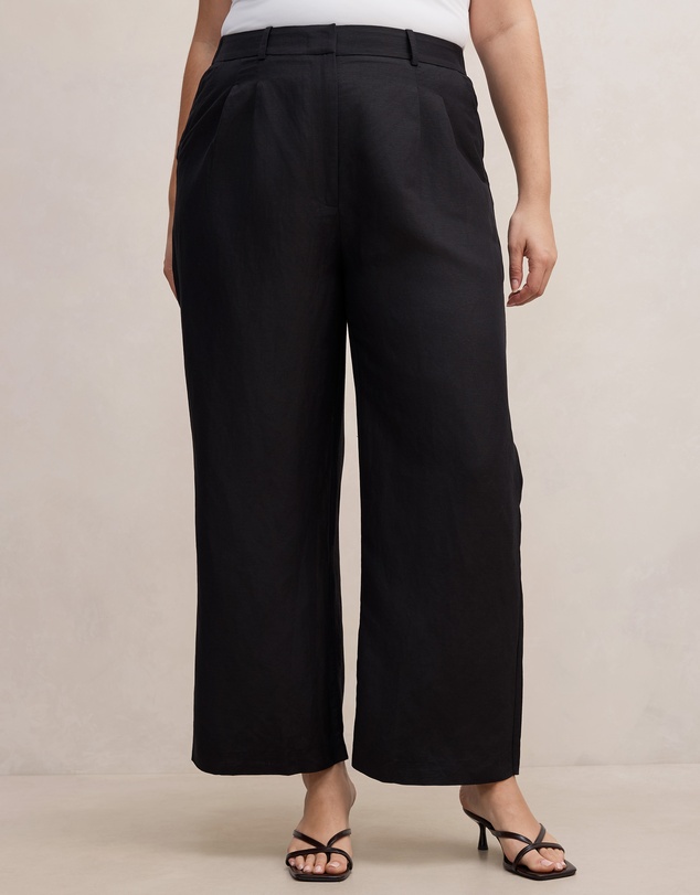 Forever New Curve - Eva Curve Linen Wide Leg Pants