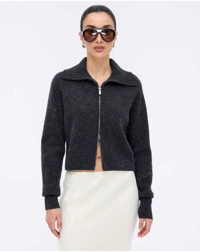Minima Esenciales - Niles Merino Wool Zip Cardigan