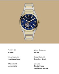 Fossil - Everett Two Tone Analogue Watch