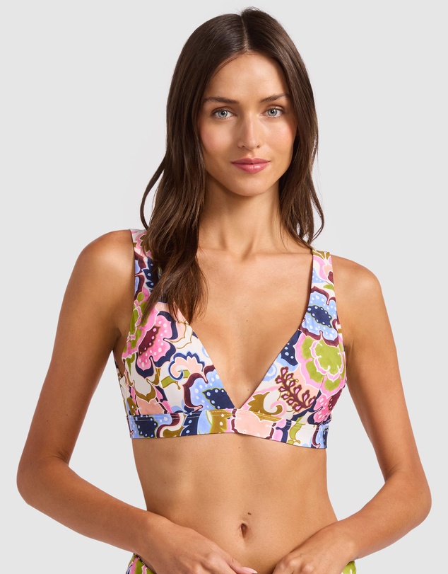 Seafolly - Sea Blossom Multi Fit Longline Triangle Bikini Top