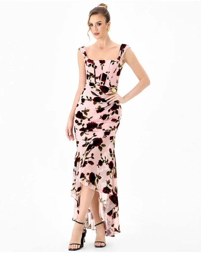 Bariano - Riveer Hi Lo Floral Midi