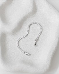 The White Collection - Abbie - Delicate Silver Tennis Bracelet