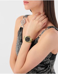 Philipp Plein - Queen 38mm Black Dial and Gold-tone bracelet