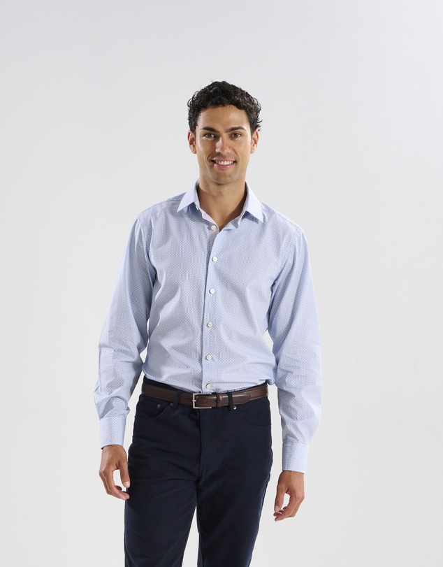 3 Wise Men - 3 Wise Men Portside Blue Print Shirt