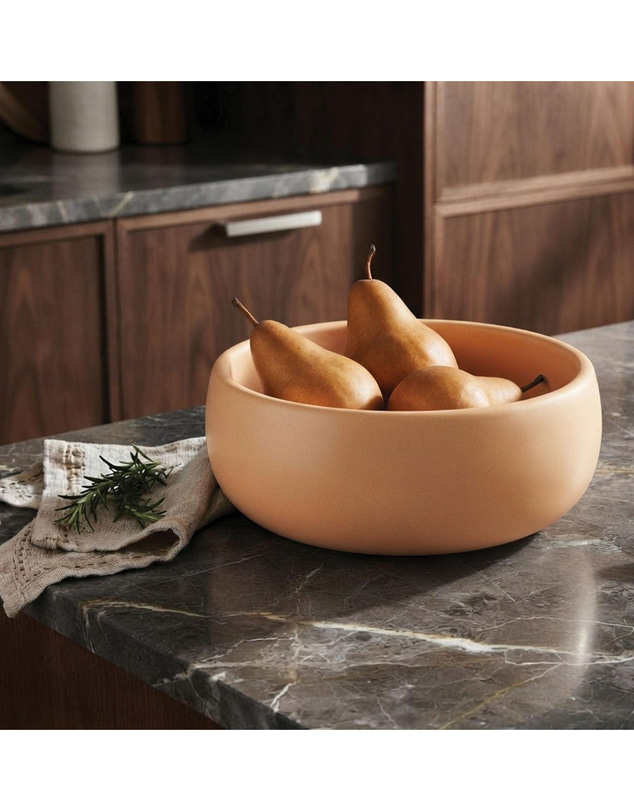 Urban Attitude - Urban Attitude INDI Medium Bowl Height 12cm, Width 26cm, Length 26cm - Stone Ivory