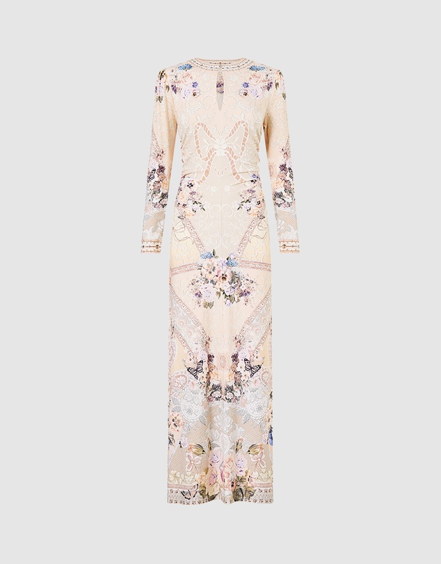 Camilla - Gathered Jersey Long Dress