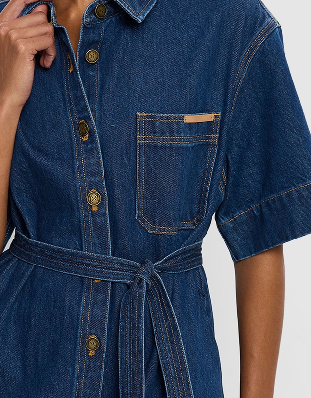 KIVARI - Indie Denim Playsuit